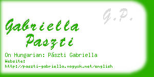 gabriella paszti business card