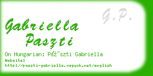 gabriella paszti business card